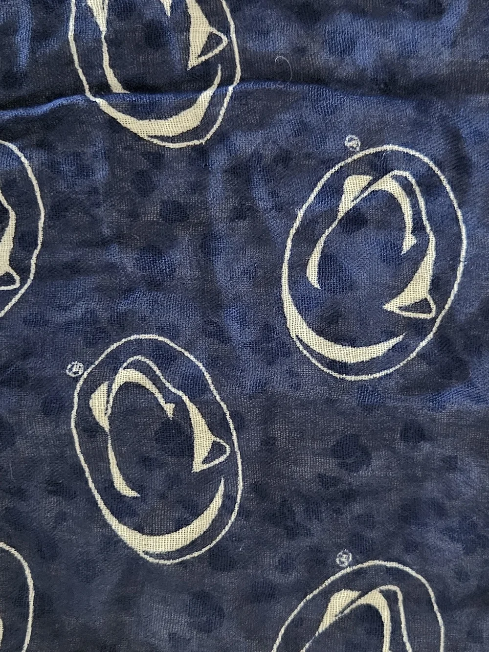 Zoozatz Penn State Floral Infinity Scarf Dual Print Nittany Lion Logo NCAA